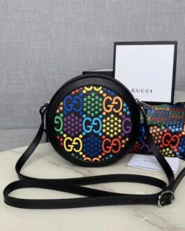 Gucci Psychedelic Round Shoulder Bag (Black)