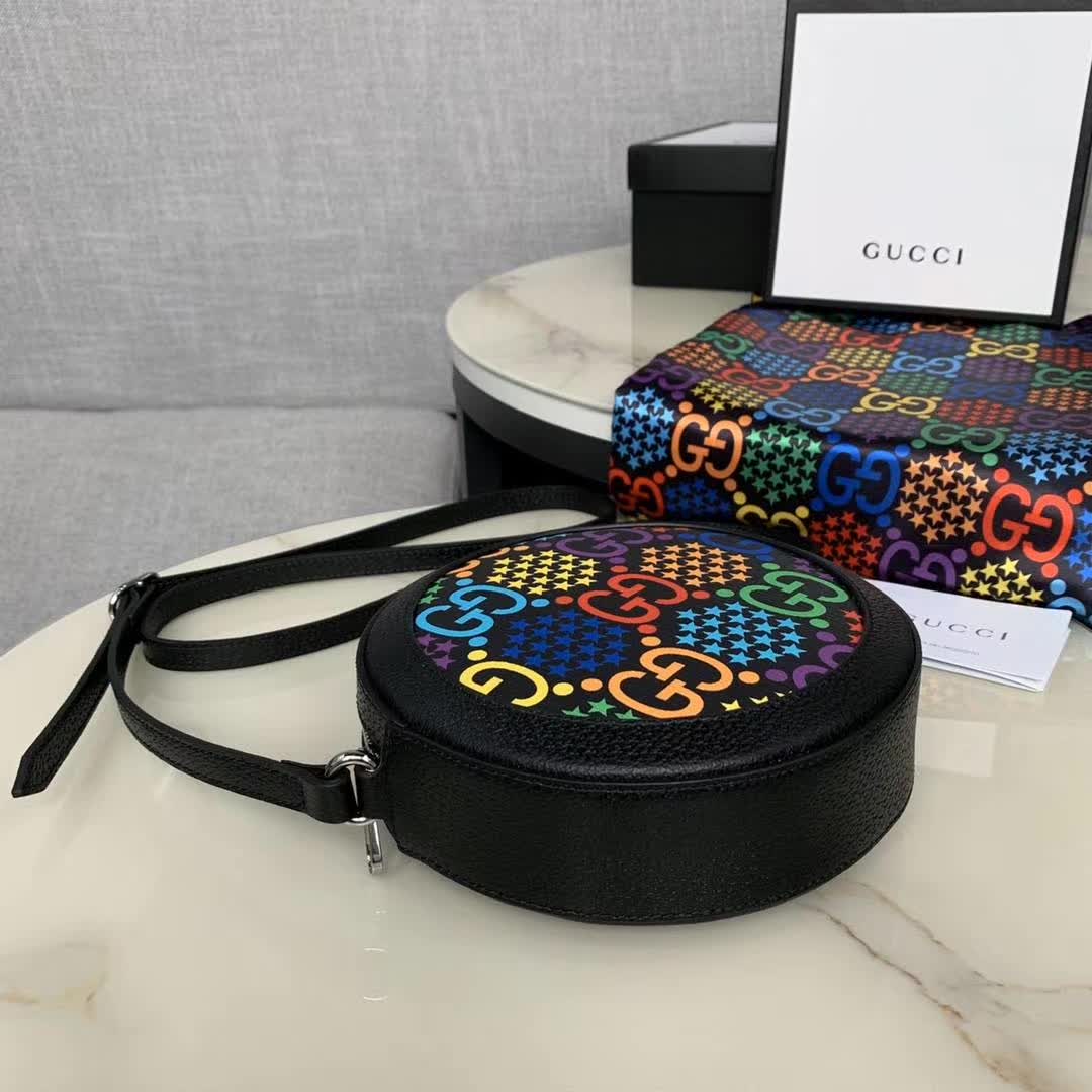 Gucci GG Psychedelic Round Shoulder Bag Black_03