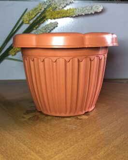 Large Orange Flower Pot